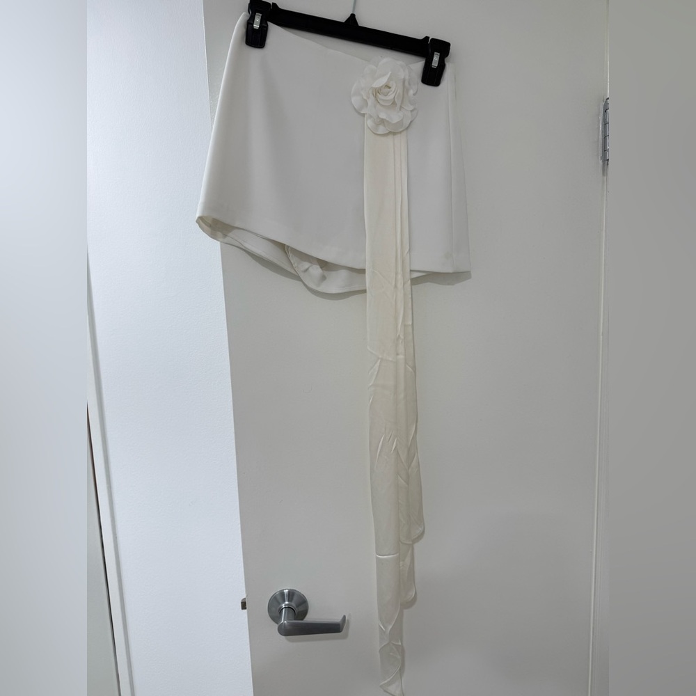 Amanda Uprichard Cream Mini Skirt